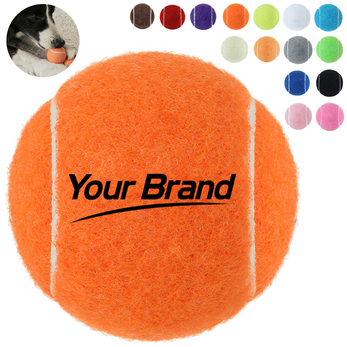 Felt Covered Bite Resistant Dog Fetch Ball
