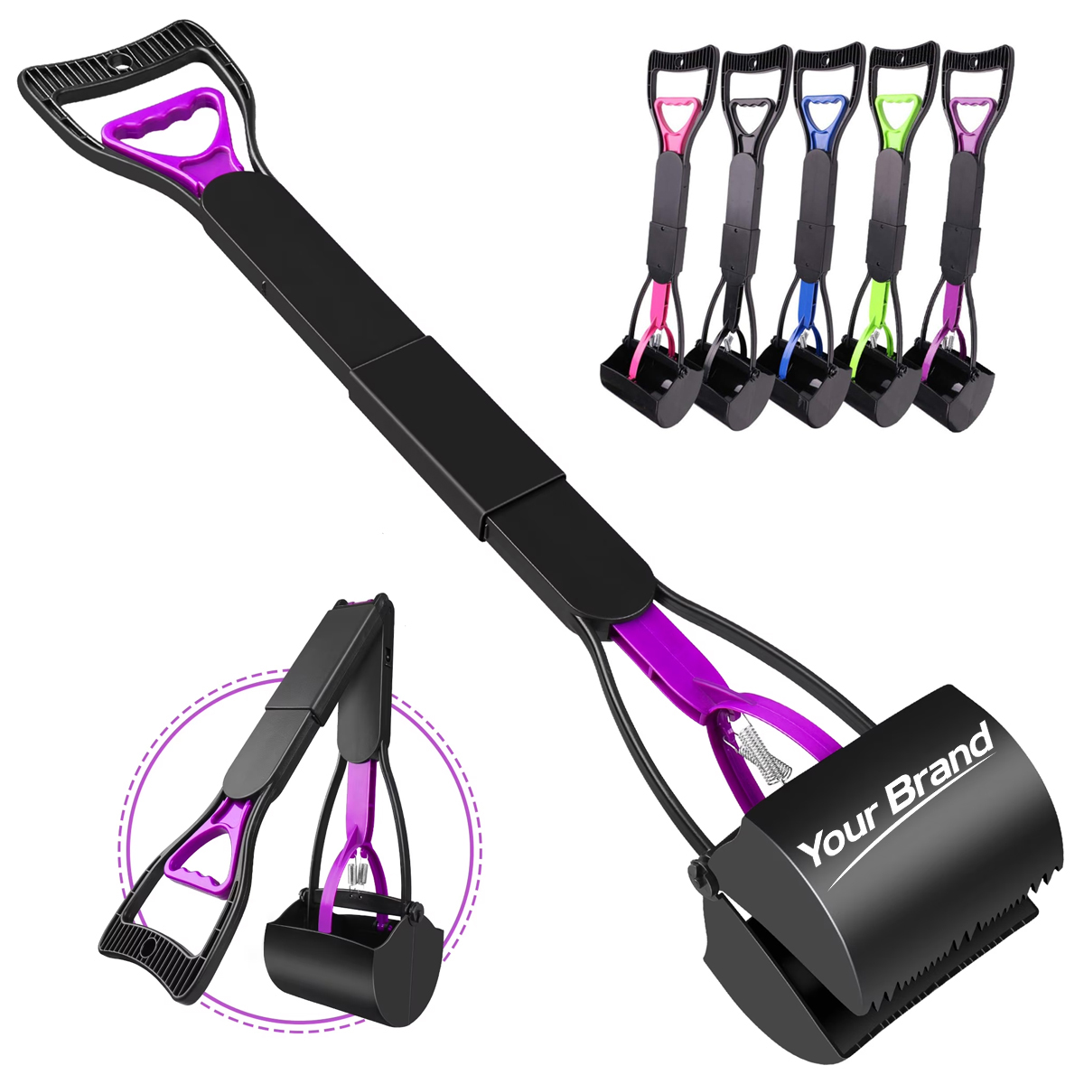 Foldable Long Handle Pet Waste Scooper