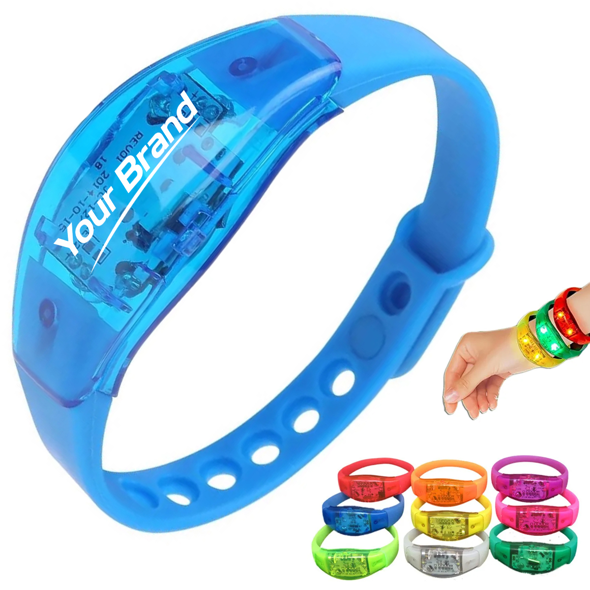 Sound Activated LED Glowing Silicone Wristband