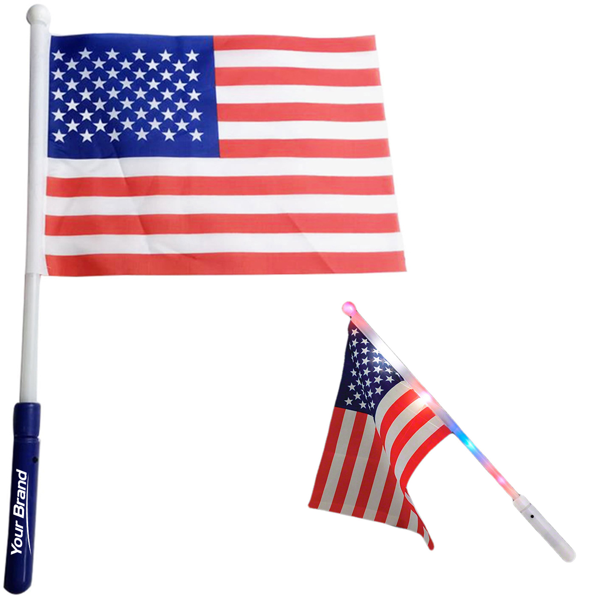 LED Glowing American Flag Handheld Wand