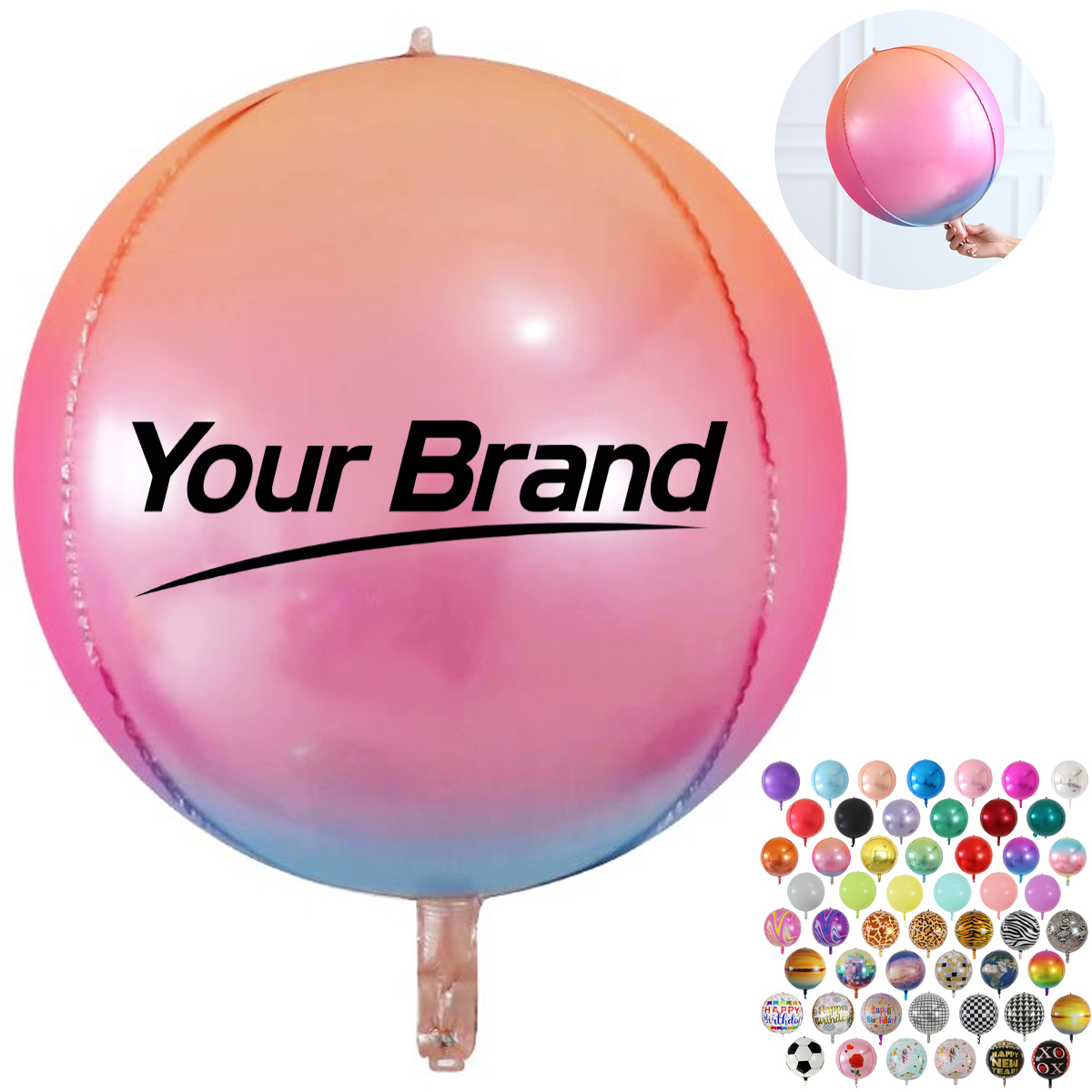 22 Inch 4D Printed Foil Balloons